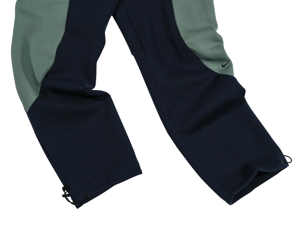 Nike Tech Fleece Color-Block Open Hem Pants 'Obsidian/Clay Green