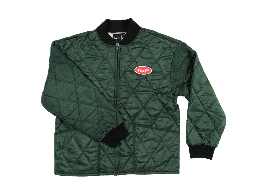 HUF x Disney Mickey Quilted Work Jacket 'Forest Green' -Originally