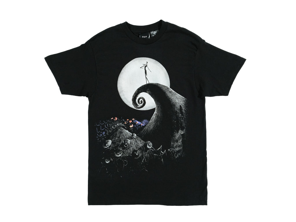 HUF x Nightmare Before Christmas Spiral Hill T-Shirt 'Black