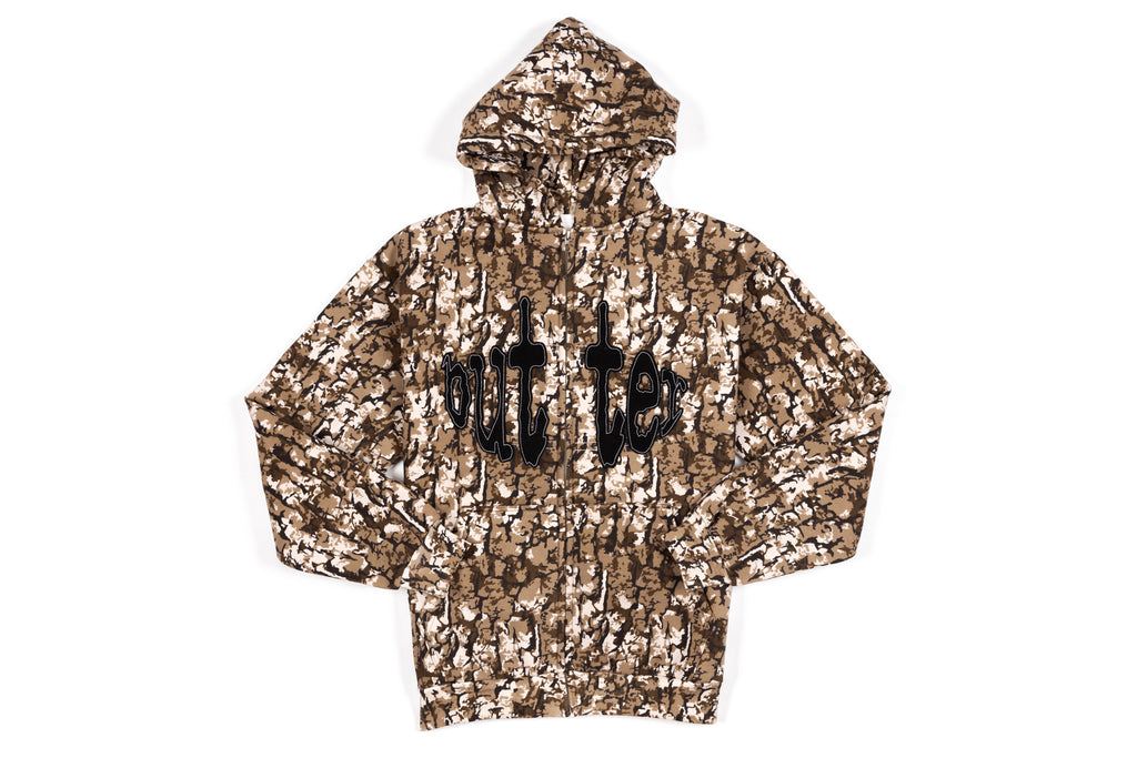 【BUTTER GOODS】Frenzy Zip-Thru Hood - Tan Camo Frenzy Zip-Thru Hood, Tan Camo – Butter Goods USA