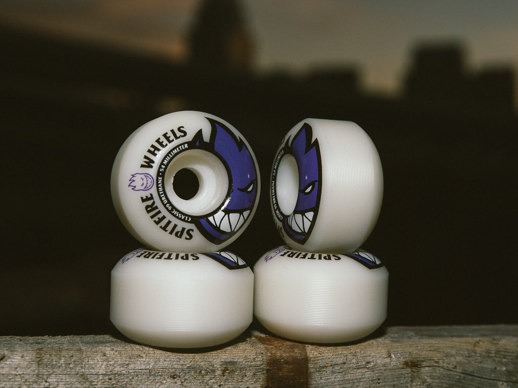 Spitfire Wheels Skateboard Räder 54mm Shattered - Weiße Big Head Rollen Für Board Cruiser Skateboard Rollen