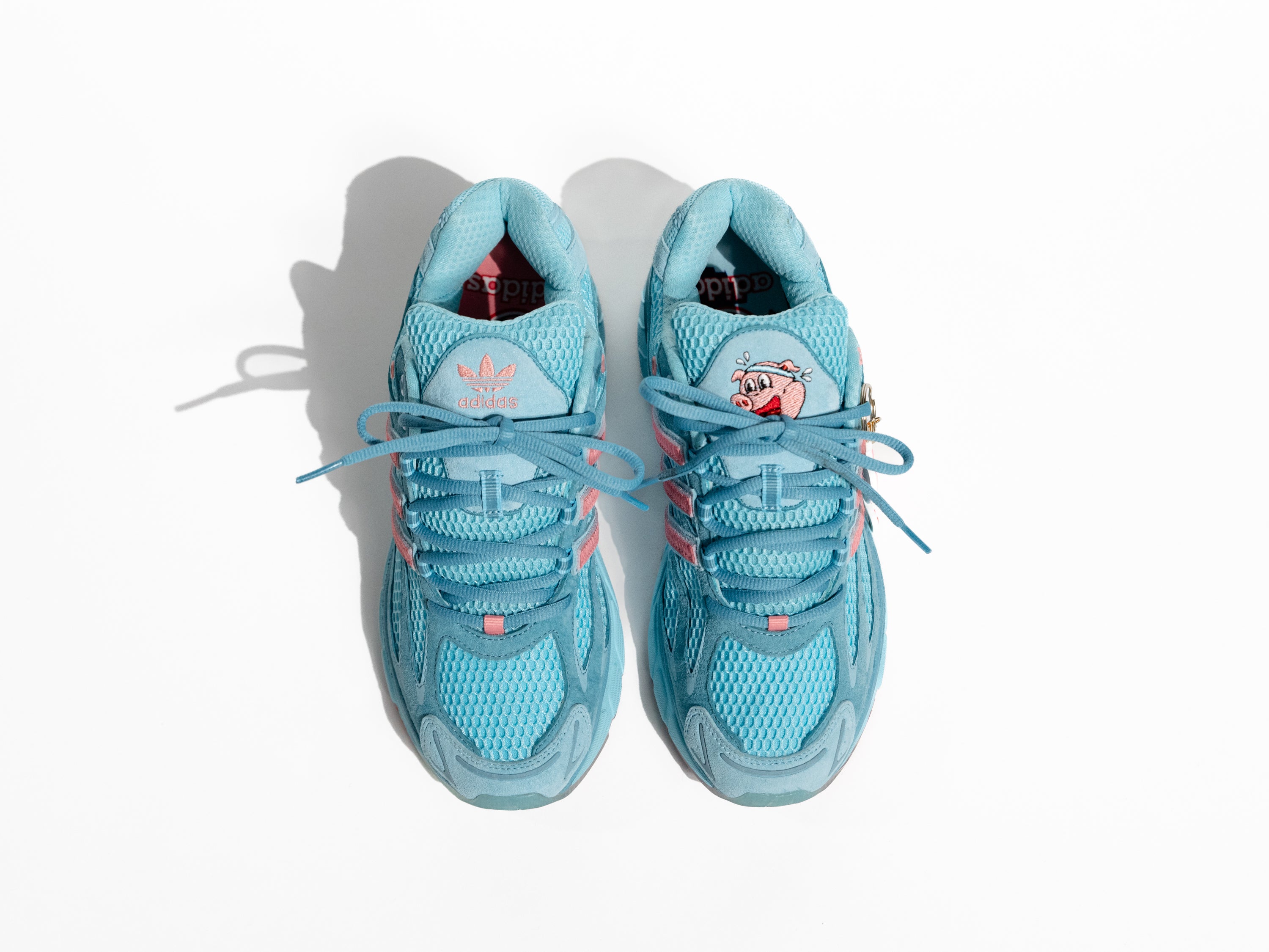 UNHEARDOF X ADIDAS BLISS BLUE "PORK CHOP PIGGY RUNNER" Unheardof Brand UNHEARDOF X ADIDAS BLISS BLUE "PORK CHOP PIGGY RUNNER" Unheardof Brand