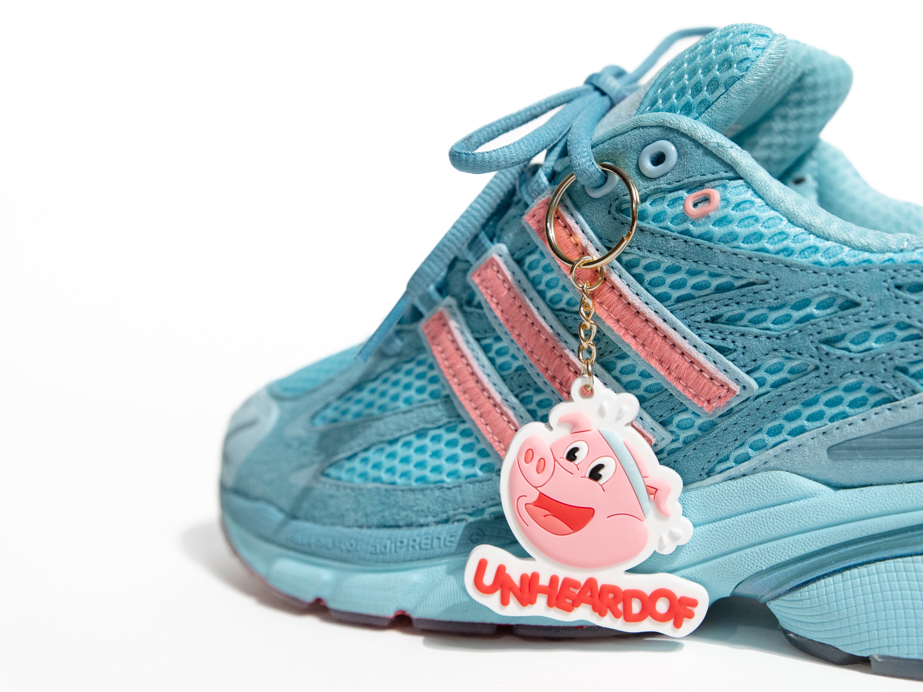 UNHEARDOF X ADIDAS BLISS BLUE "PORK CHOP PIGGY RUNNER" Unheardof Brand UNHEARDOF X ADIDAS BLISS BLUE "PORK CHOP PIGGY RUNNER" Unheardof Brand