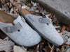 Birkenstock Boston Natural Leather-Felt 'Light Gray'