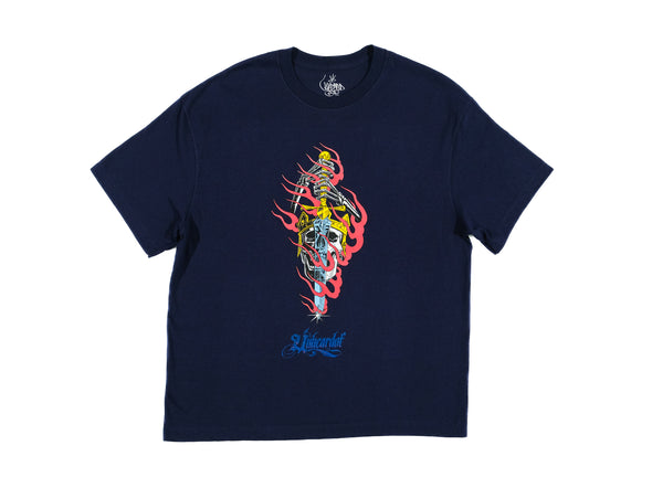 UNHEARDOF Skull and Sword Heavyweight T-Shirt 'Navy'
