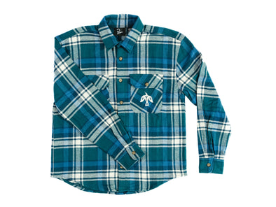 Parra Crow Flannel Shirt 'Pine Green'