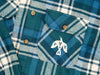 Parra Crow Flannel Shirt 'Pine Green'