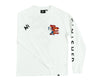 Parra Not Finished Long Sleeve T-Shirt 'White'