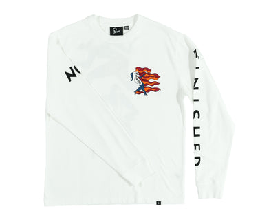 Parra Not Finished Long Sleeve T-Shirt 'White'