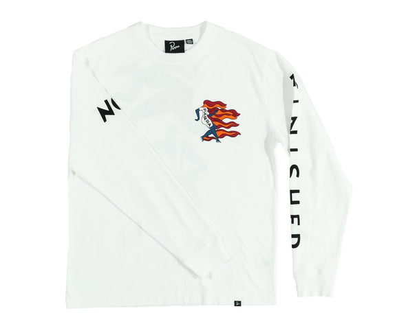 Parra Not Finished Long Sleeve T-Shirt 'White'