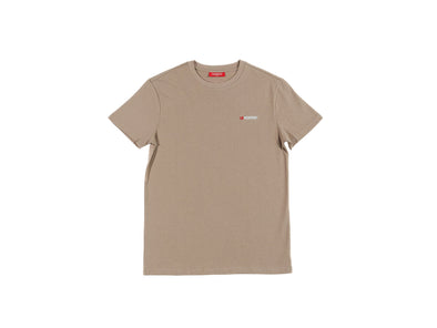 UNHEARDOF Core Bar Logo Embroidered Short Sleeve Shirt 'Frosted Almond'