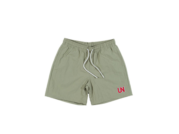 UNHEARDOF Core UN Outlined Logo Embroidered Nylon Shorts 'Silver Grey'