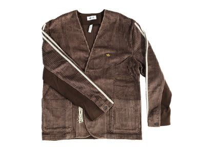 Adidas x CLOT Corduroy Sports Jacket 'Dark Brown'