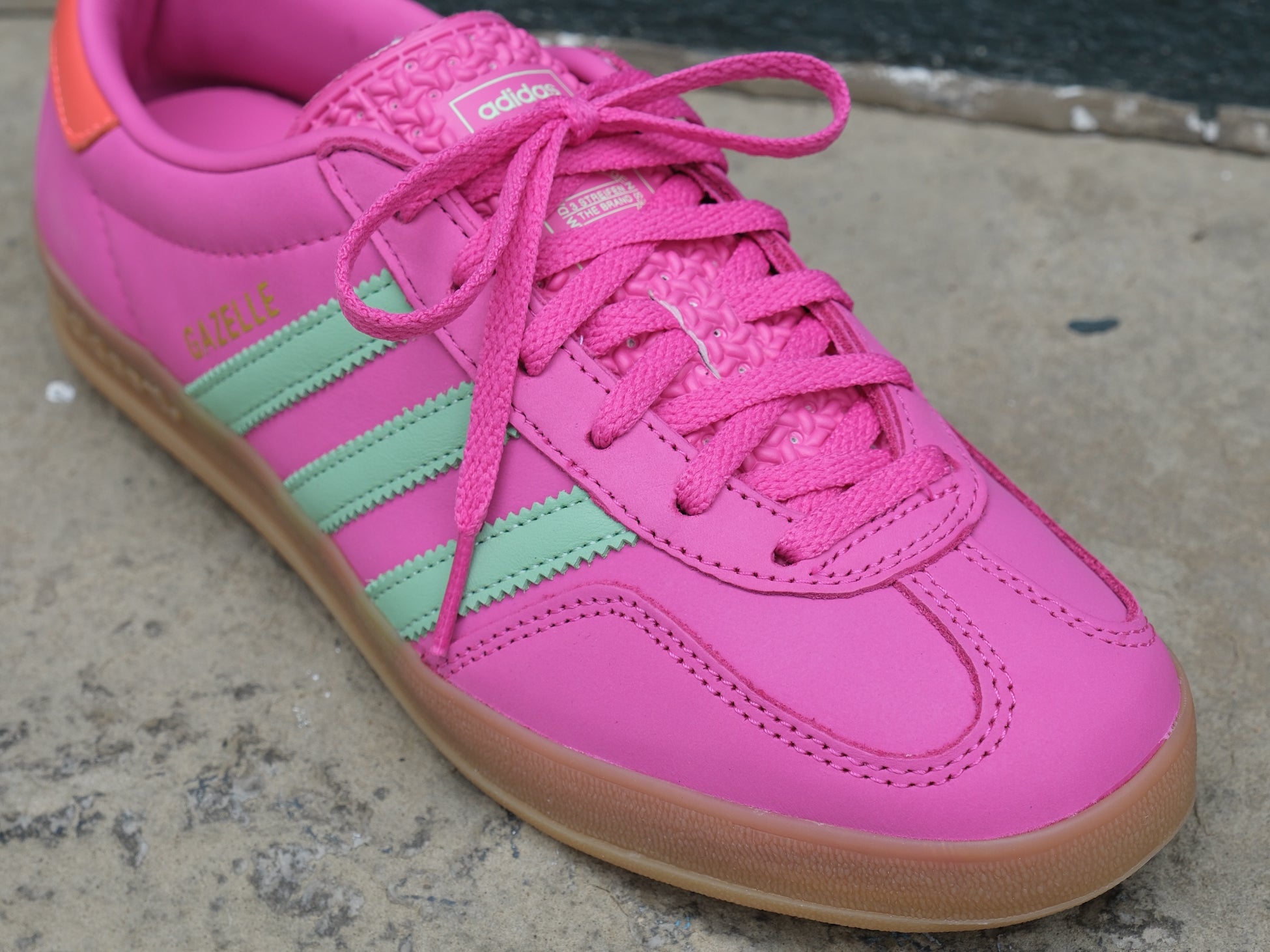 Adidas Women's Gazelle Indoor 'Semi Lucid Fuchsia/Semi Green Spark' -Originally $120.00 - Adidas Women's Gazelle Indoor 'Semi Lucid Fuchsia/Semi Green Spark' -Originally $120.00 -