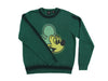 HUF x Disney Mickey Spray Crewneck Sweater 'Forest Green'
