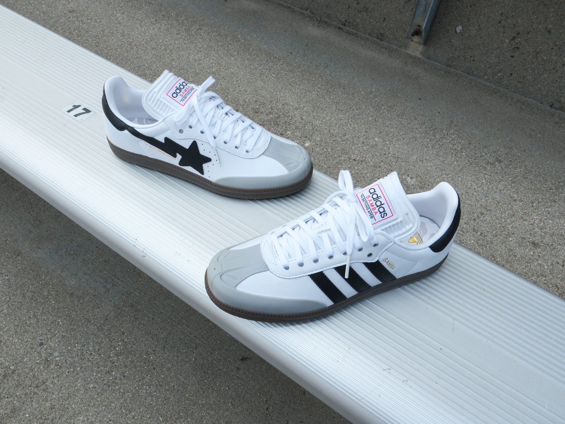 Adidas x BAPE Samba 'White/Black' Unheardof Brand Adidas x BAPE Samba 'White/Black' Unheardof Brand
