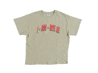 Boys Lie 1-800-MANHUNT Boyfriend T-Shirt 'Tan'