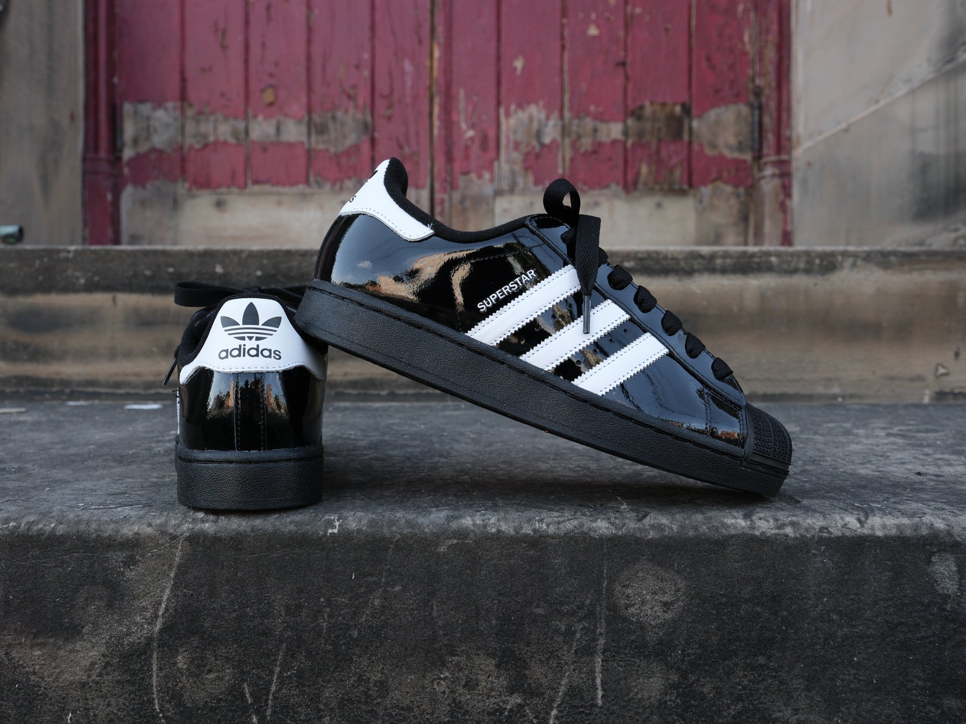 Adidas Superstar II Patent Leather 'Core Black/White' -Originally $100 Unheardof Brand Adidas Superstar II Patent Leather 'Core Black/White' -Originally $100 Unheardof Brand