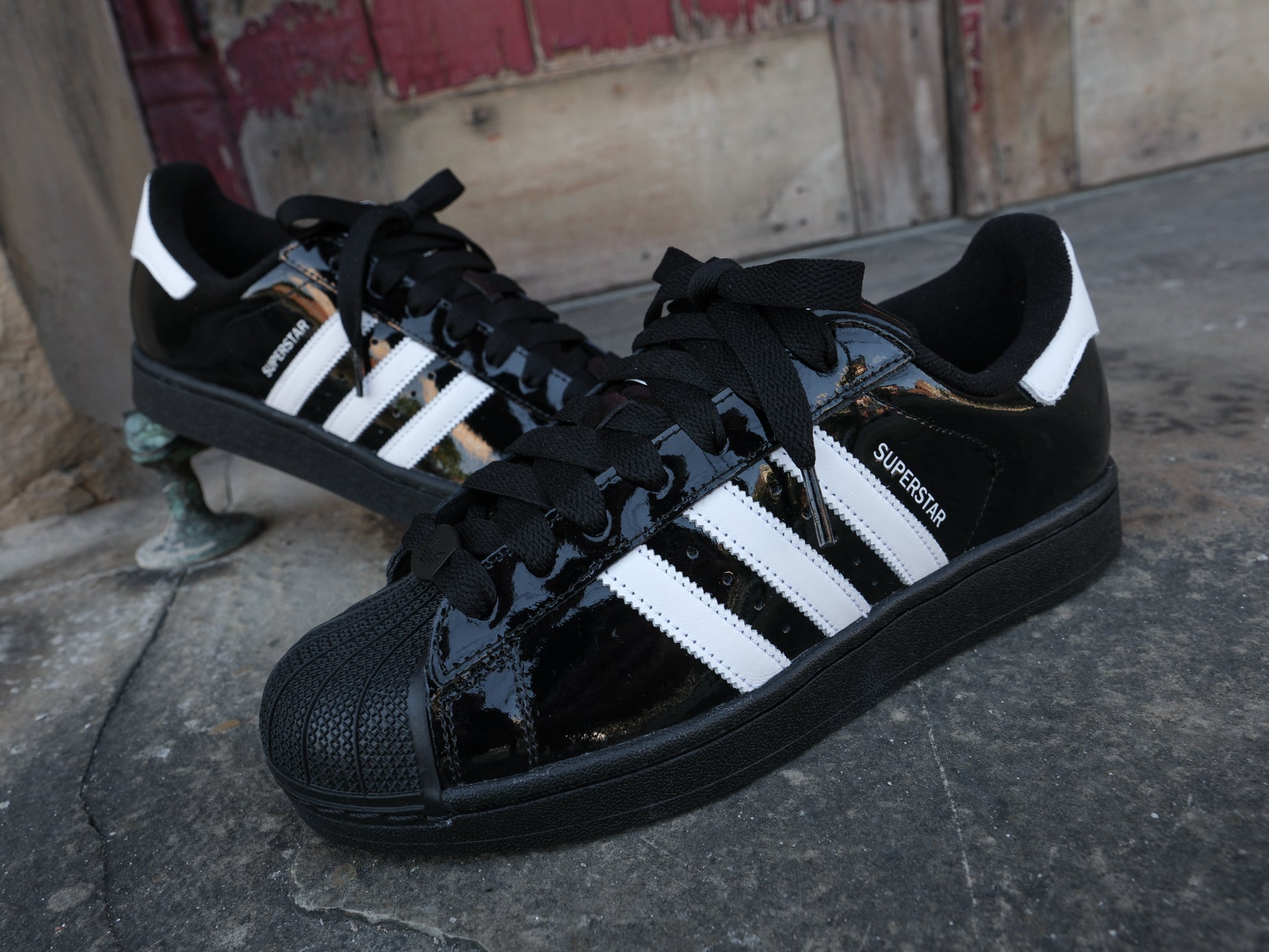 Adidas Superstar II Patent Leather 'Core Black/White' -Originally $100 Unheardof Brand Adidas Superstar II Patent Leather 'Core Black/White' -Originally $100 Unheardof Brand