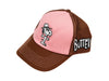 Butter Goods Spike 5 Panel Cap 'Brown/Light Pink'