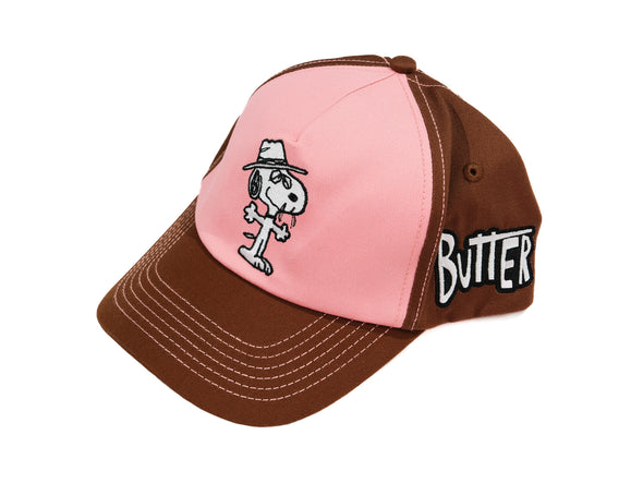 Butter Goods Spike 5 Panel Cap 'Brown/Light Pink'