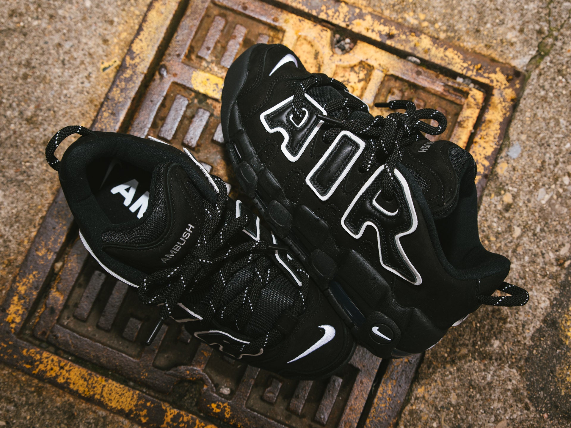 Nike x AMBUSH Air More Uptempo Low 'Black/White' – Unheardof Brand