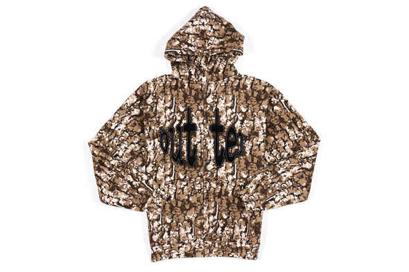 Butter Goods Frenzy Zip-Thru Hood 'Tan Camo'