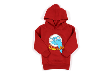 Unheardof Kids Elephant Pullover Hoodie 'Red'