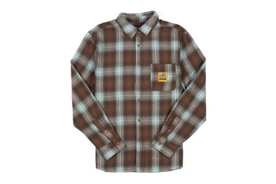 Butter Goods Appliance Plaid Shirt 'Brown/Teal'