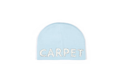 Carpet Rhinestone Beanie - Carolina Blue