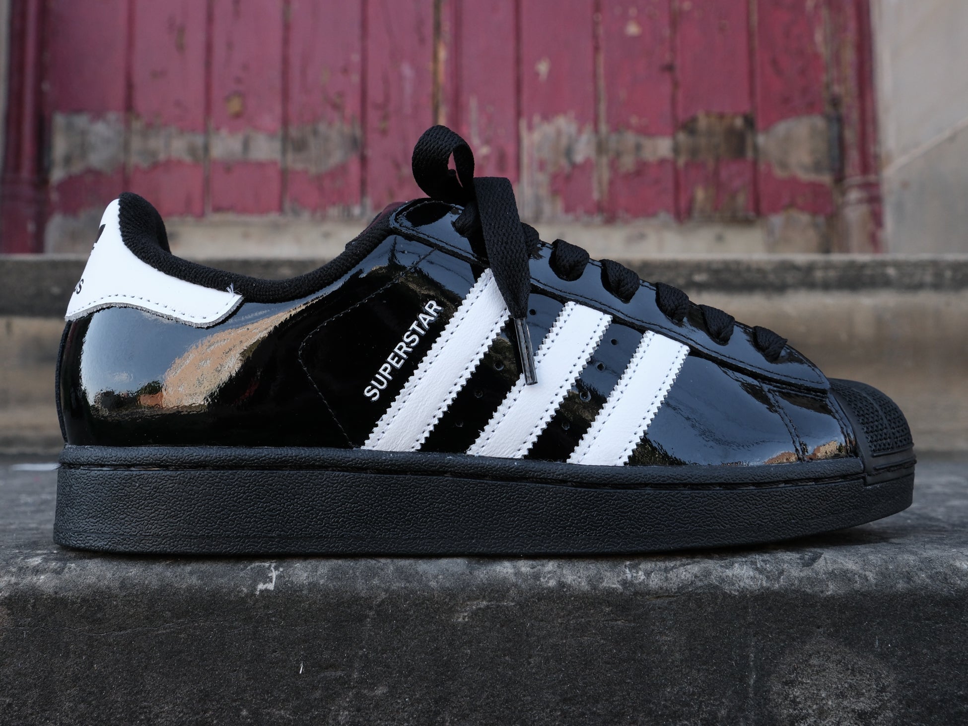 Adidas Superstar II Patent Leather 'Core Black/White' -Originally $100 Unheardof Brand Adidas Superstar II Patent Leather 'Core Black/White' -Originally $100 Unheardof Brand