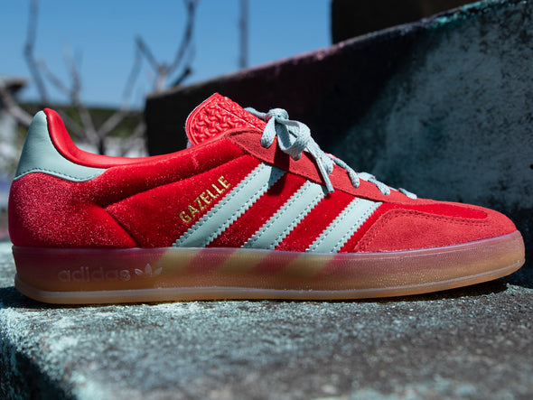 Adidas Women's Gazelle Indoor 'Better Scarlet/Hazy Green'