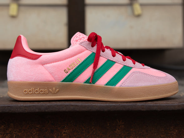 Adidas Women's Gazelle Indoor 'Court Green/Glow Pink'