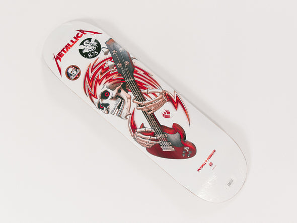 Powell Peralta Flight Metallica Skateboard Deck 8.75" White