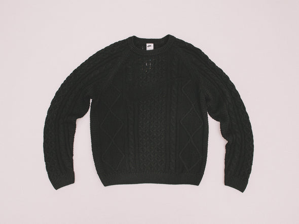 Nike Life Cable Knit Sweater 'Black'